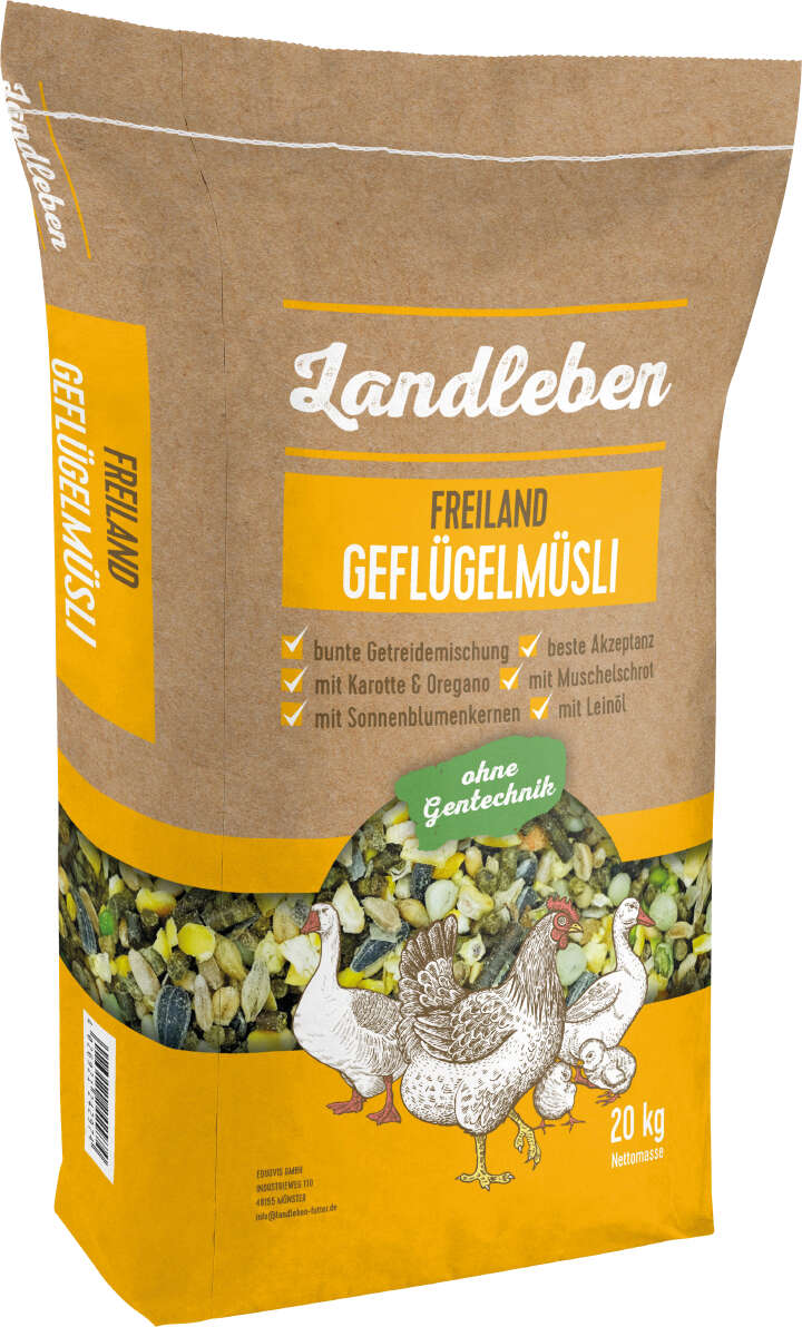 Landleben Freiland Geflügelmüsli